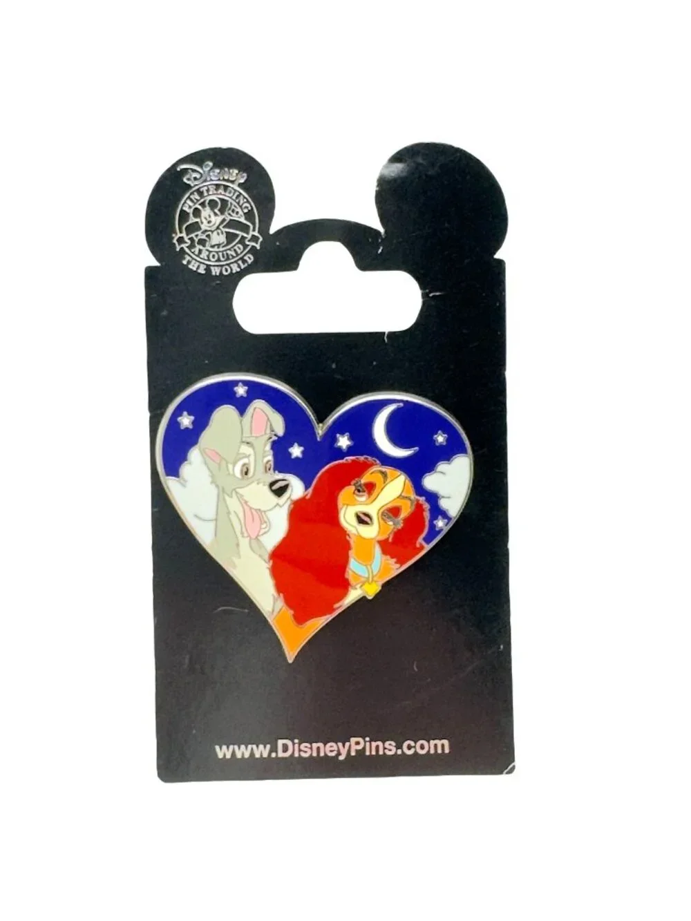 Disney Lady & The Tramp Heart Pin Romantic Starry Night 2015 Open Edition